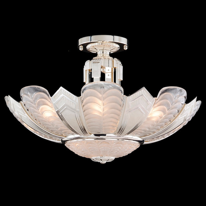 Fine Art 19963-0-387 LED Semi-Flush Mount, Antique Silver Plated