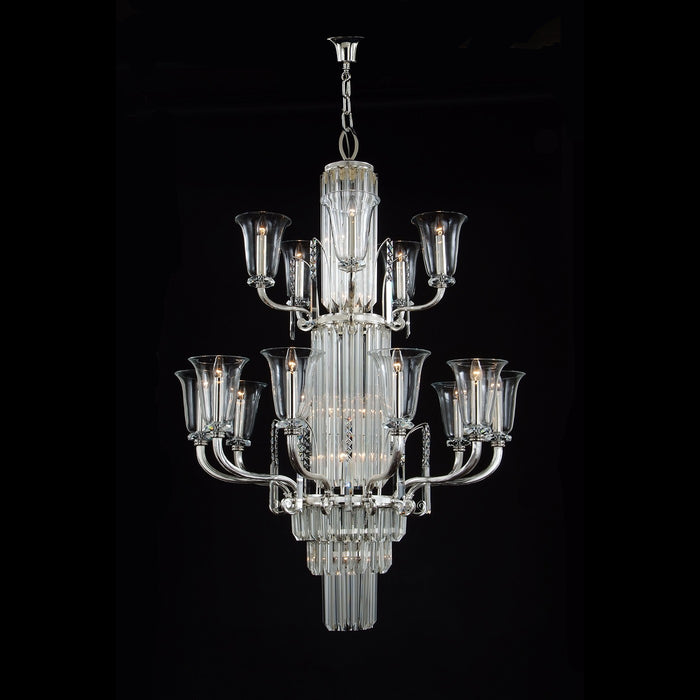 Fine Art 20016-1-4 LED Chandelier, Polished Silver