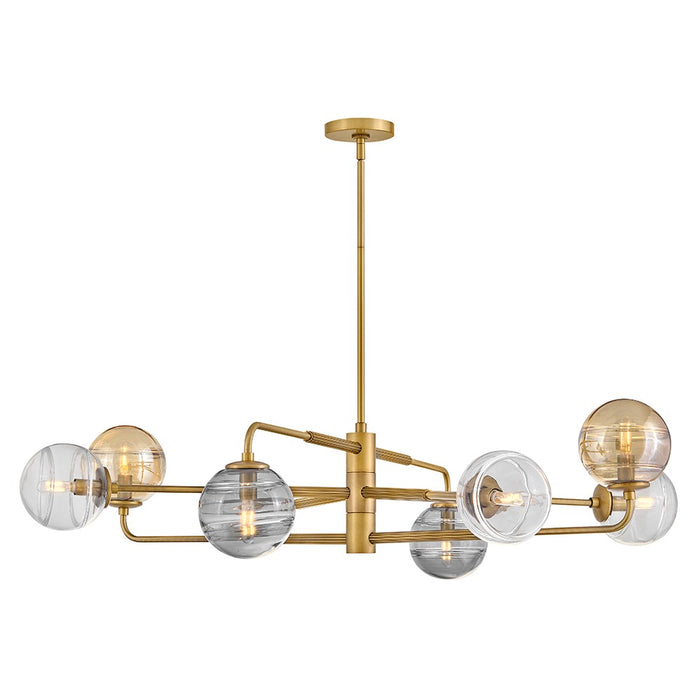 Fredrick Ramond FR30508HBR LED Chandelier, Heritage Brass
