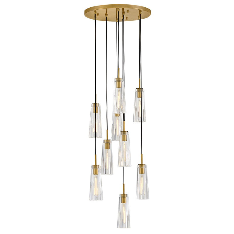 Fredrick Ramond FR31104HBR-CL LED Pendant, Heritage Brass