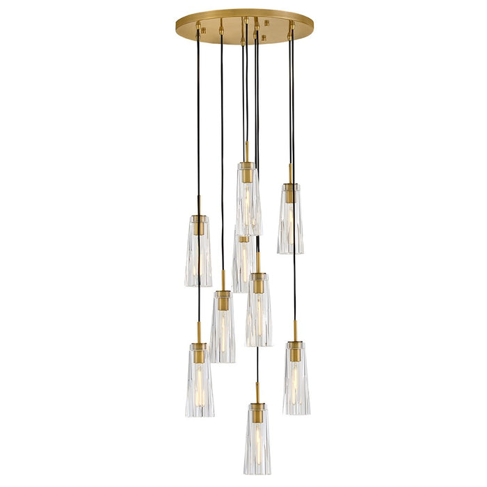 Fredrick Ramond FR31104HBR-CL LED Pendant, Heritage Brass
