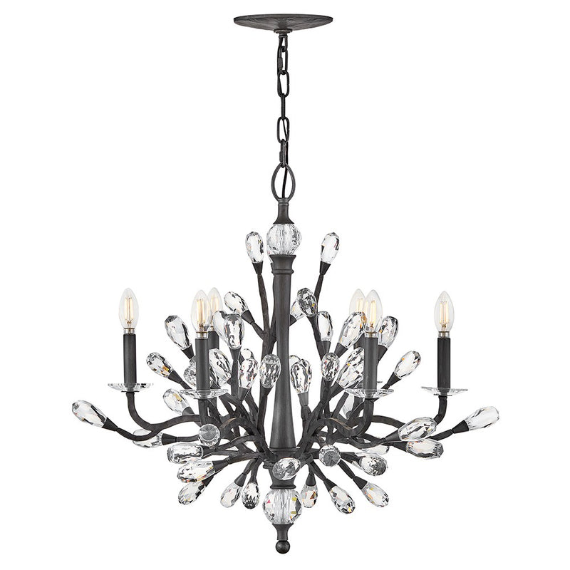 Fredrick Ramond FR46806BGR LED Chandelier, Brushed Graphite