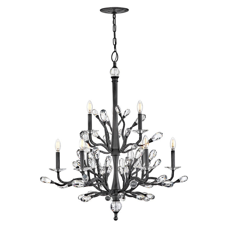 Fredrick Ramond FR46809BGR LED Chandelier, Brushed Graphite