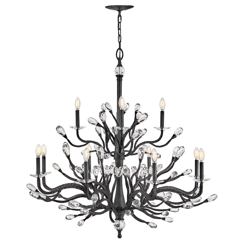 Fredrick Ramond FR46810BGR LED Chandelier, Brushed Graphite