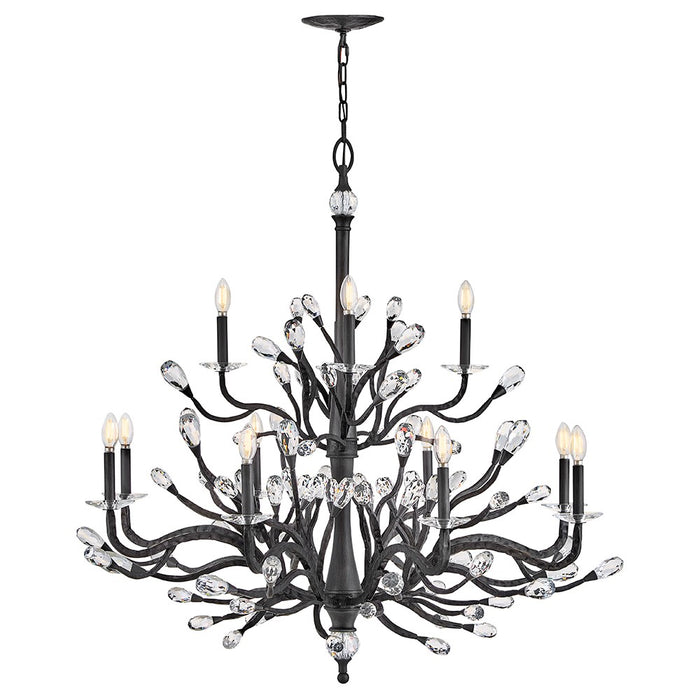 Fredrick Ramond FR46810BGR LED Chandelier, Brushed Graphite