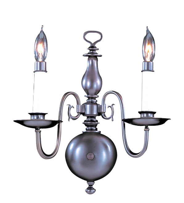 Framburg 9122 MB Two Light Wall Sconce, Mahogany Bronze