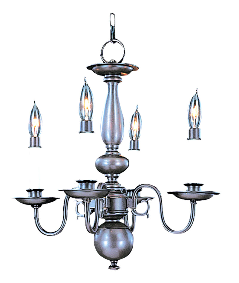 Framburg 9143 MB Four Light Chandelier, Mahogany Bronze