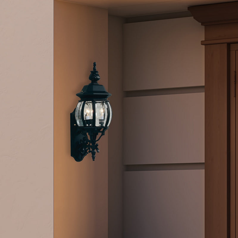 Artcraft AC8360BK Three Light Outdoor Wall Mount, Black