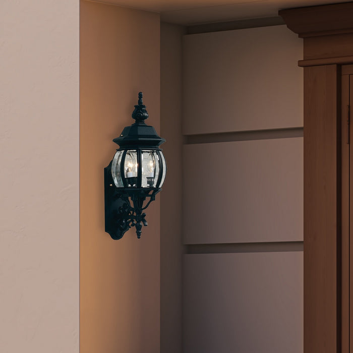 Artcraft AC8360BK Three Light Outdoor Wall Mount, Black