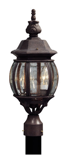 Artcraft AC8363RU Three Light Outdoor Post Mount, Rust