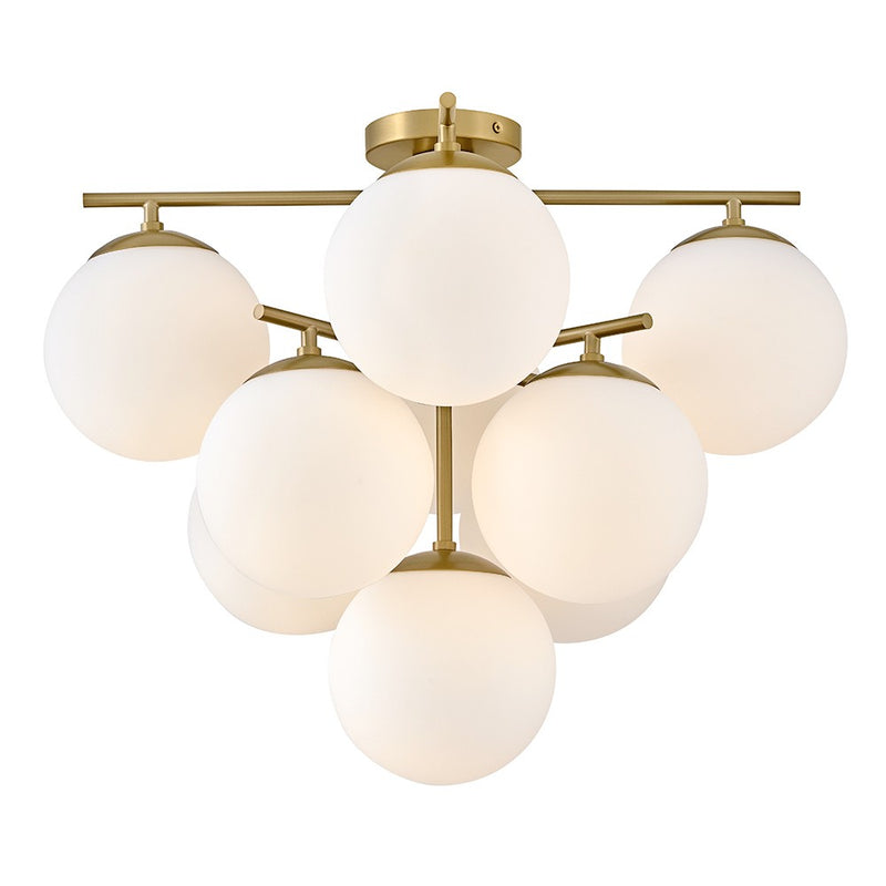 Lark 84201LCB LED Flush Mount, Lacquered Brass