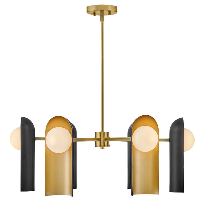 Lark 84236LCB-BK LED Chandelier, Lacquered Brass
