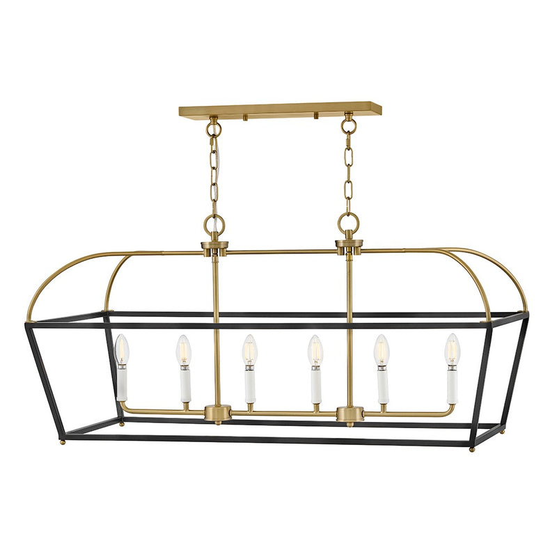 Lark 84275BK-LCB LED Linear Chandelier, Black