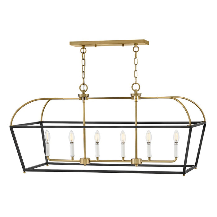 Lark 84275BK-LCB LED Linear Chandelier, Black