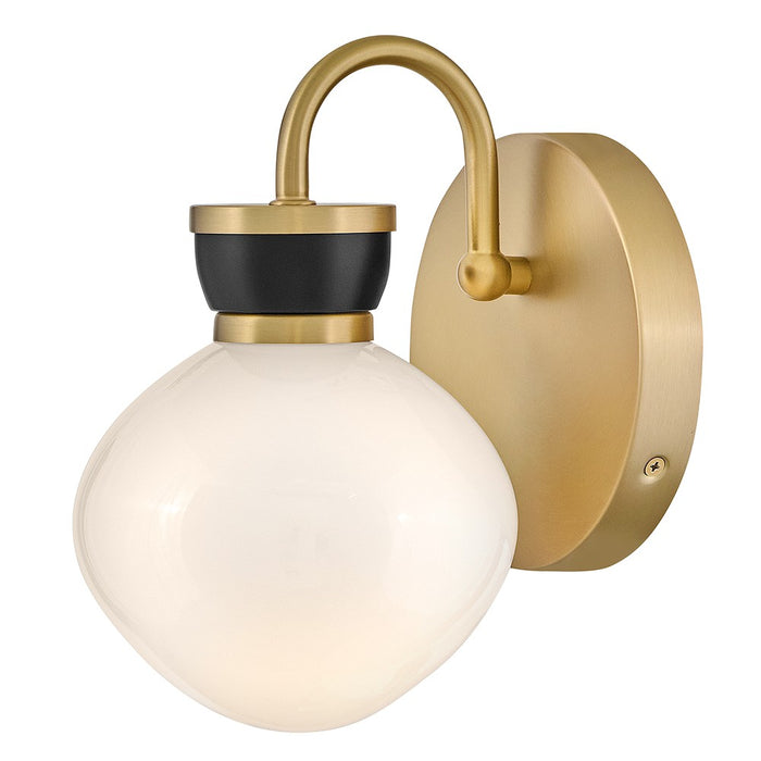 Lark 85590LCB-BK LED Wall Sconce, Lacquered Brass