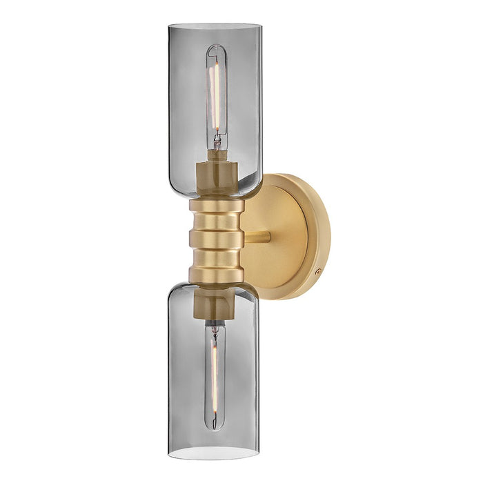 Lark 85612LCB-SM LED Wall Sconce, Lacquered Brass