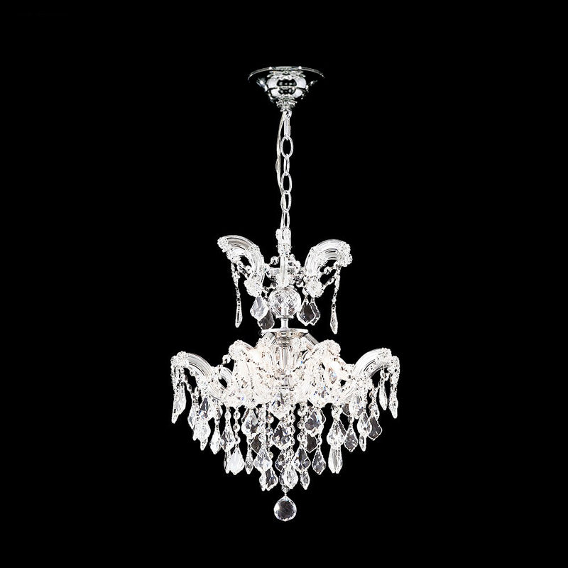 James R. Moder 96678S11 Three Light Chandelier, Silver
