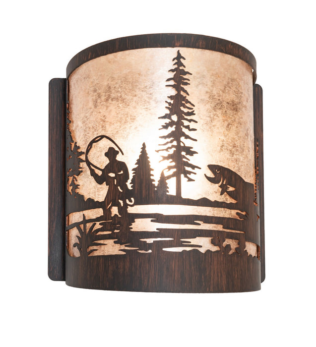 Meyda Tiffany 281098 One Light Wall Sconce, Driftwood Brown