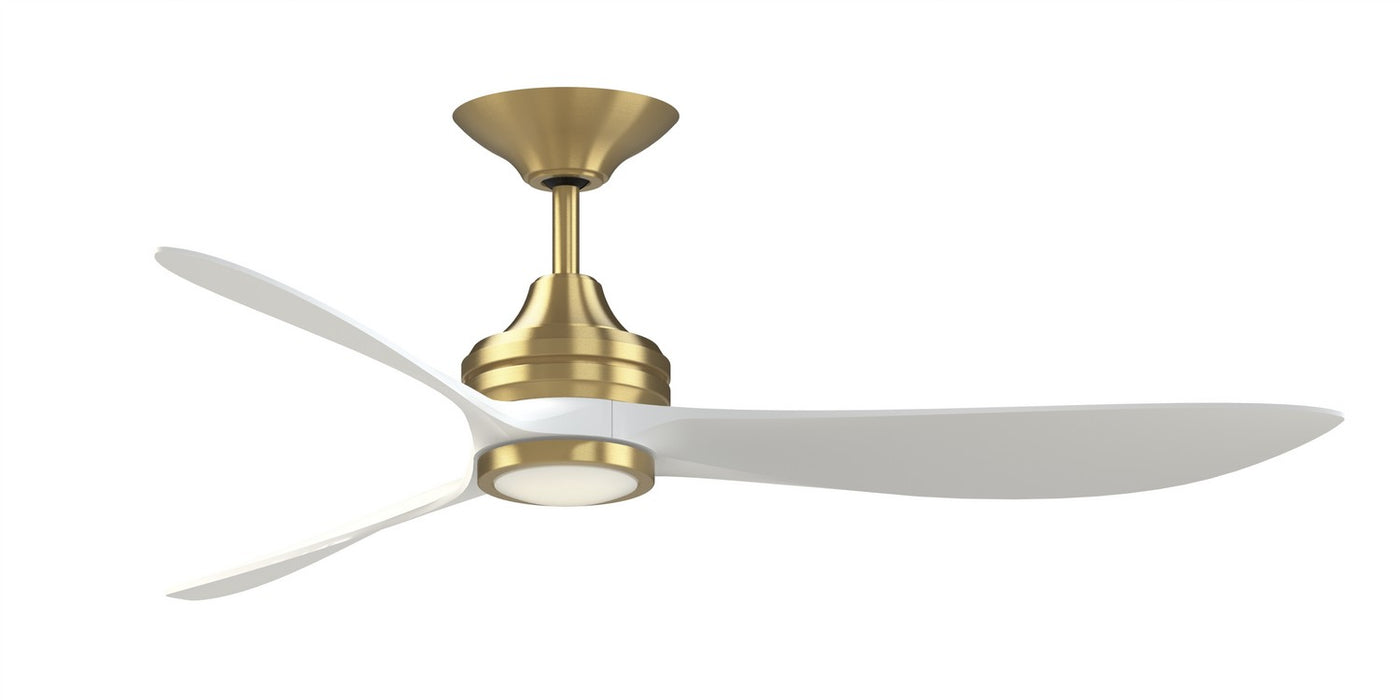 Fanimation FPD6725BSMW 60" Ceiling Fan, Brushed Satin Brass
