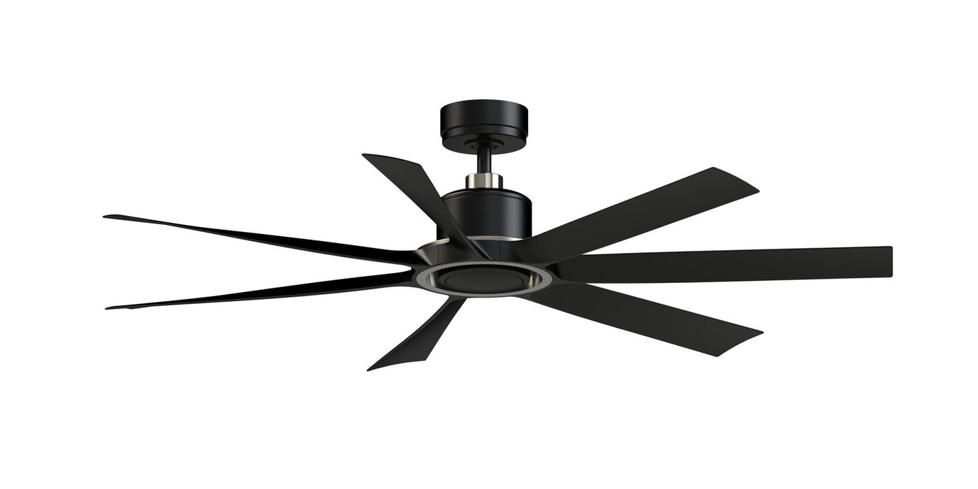 Fanimation FPD7060BLBN 60" Ceiling Fan, Black w/Brushed Nickel