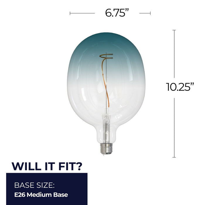 Bulbrite 776322 Light Bulb, Clear/Blue