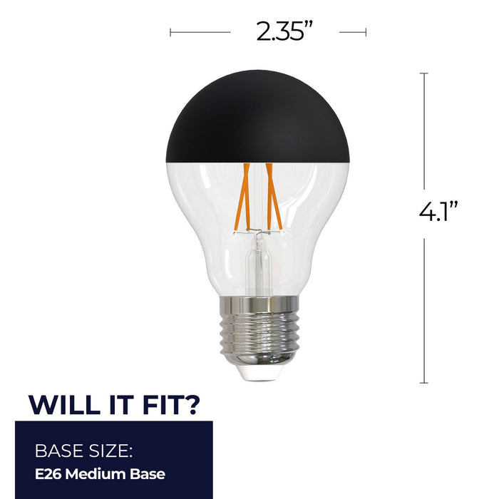 Bulbrite 776833 Light Bulb, Half Black