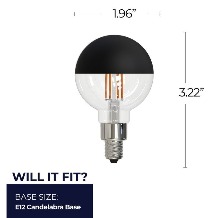Bulbrite 776834 Light Bulb, Half Black
