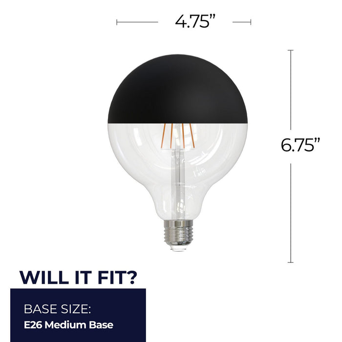Bulbrite 776836 Light Bulb, Half Black