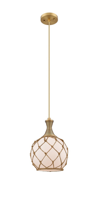Innovations 415-1P-BB-G121-8RB One Light Pendant, Brushed Brass