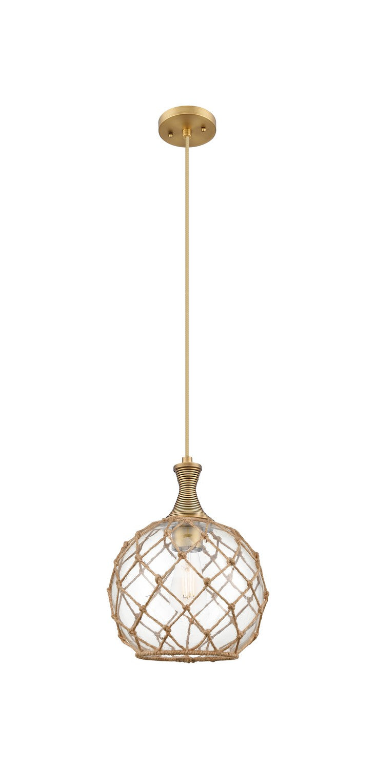 Innovations 415-1P-BB-G122-10RB One Light Pendant, Brushed Brass