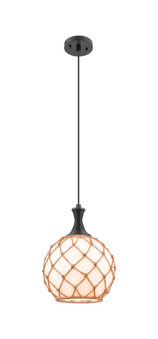 Innovations 415-1P-BK-G121-10RB One Light Pendant, Matte Black