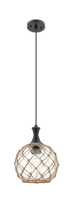 Innovations 415-1P-BK-G122-10RB One Light Pendant, Matte Black