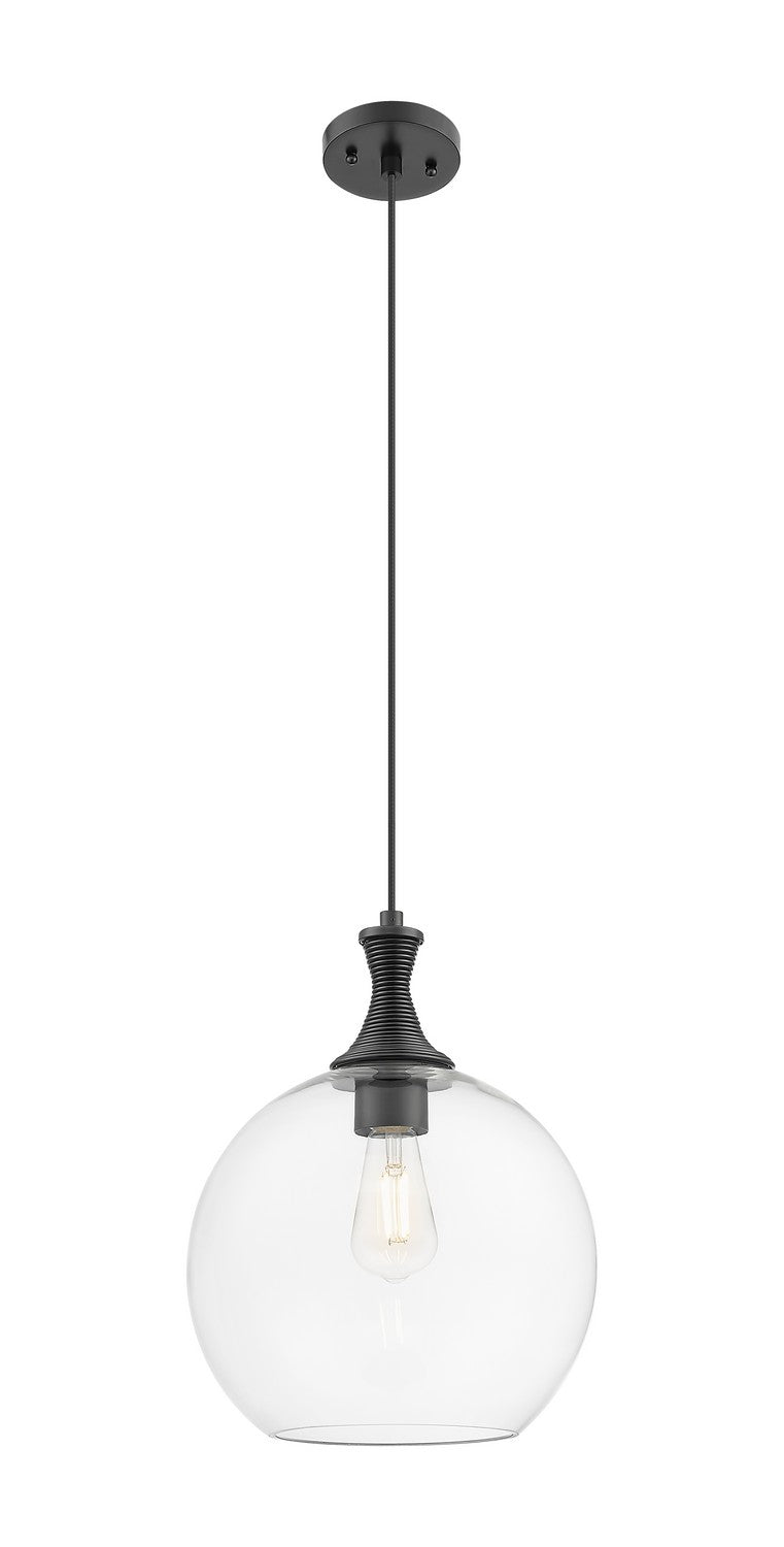 Innovations 415-1P-BK-G122-12 One Light Pendant, Matte Black