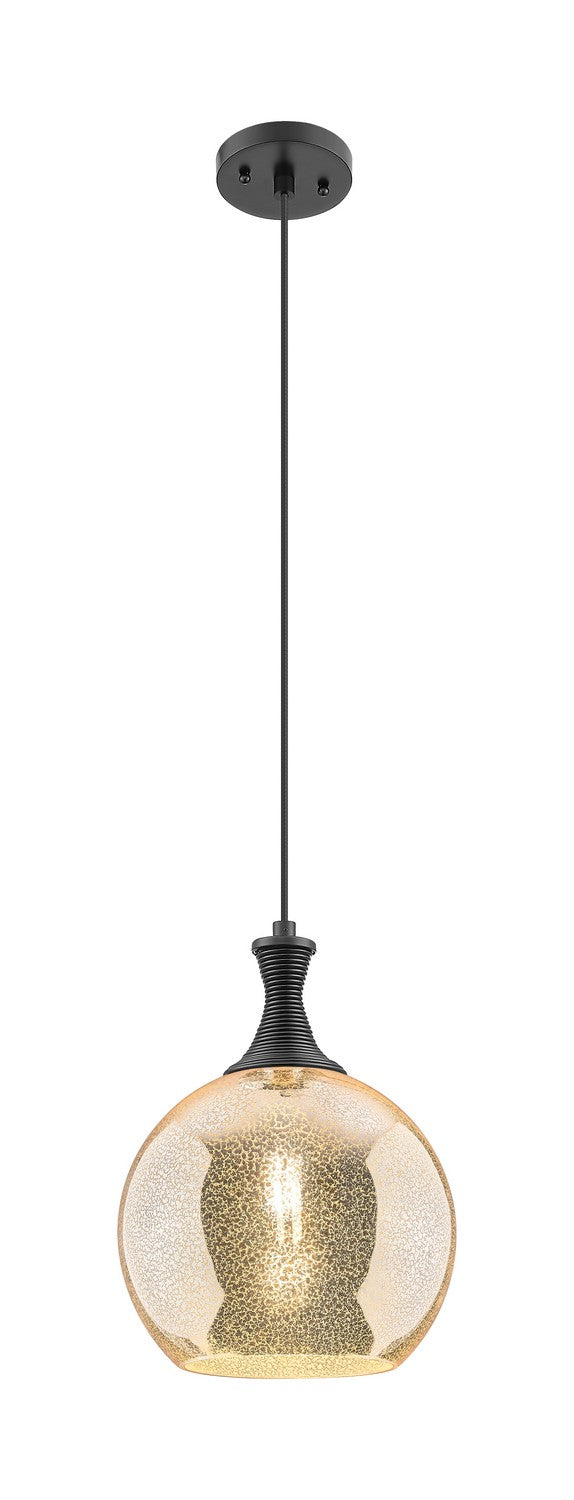 Innovations 415-1P-BK-G128-10 One Light Pendant, Matte Black