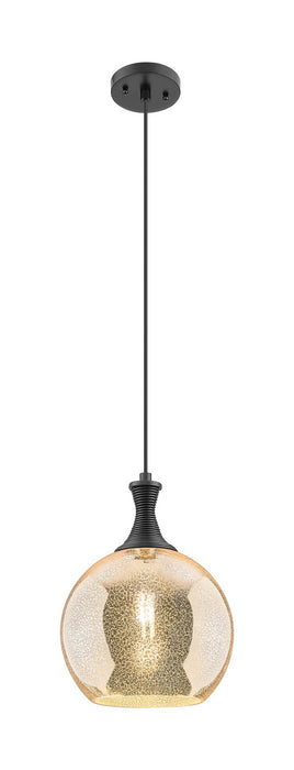 Innovations 415-1P-BK-G128-10 One Light Pendant, Matte Black