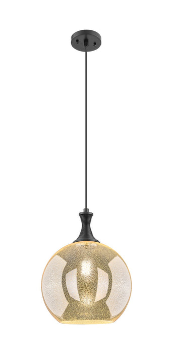 Innovations 415-1P-BK-G128-12 One Light Pendant, Matte Black