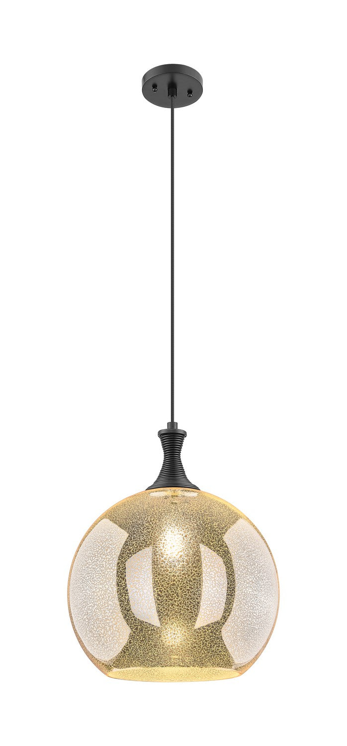 Innovations 415-1P-BK-G128-14 One Light Pendant, Matte Black