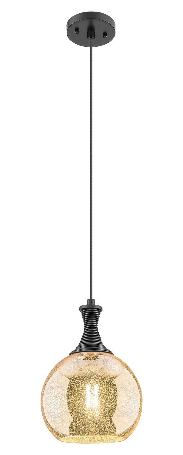 Innovations 415-1P-BK-G128-8 One Light Pendant, Matte Black