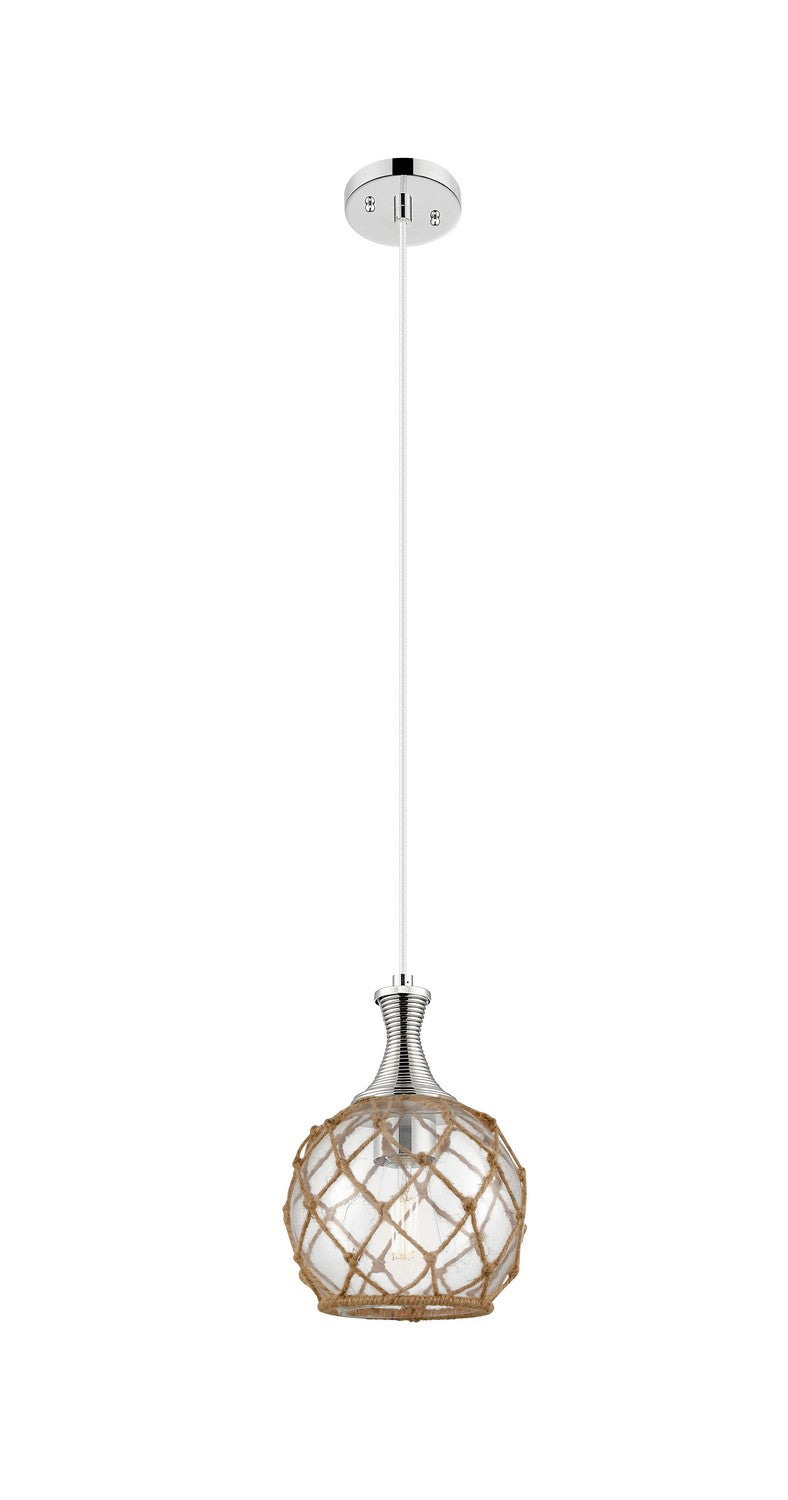 Innovations 415-1P-PN-G122-8RB One Light Pendant, Polished Nickel