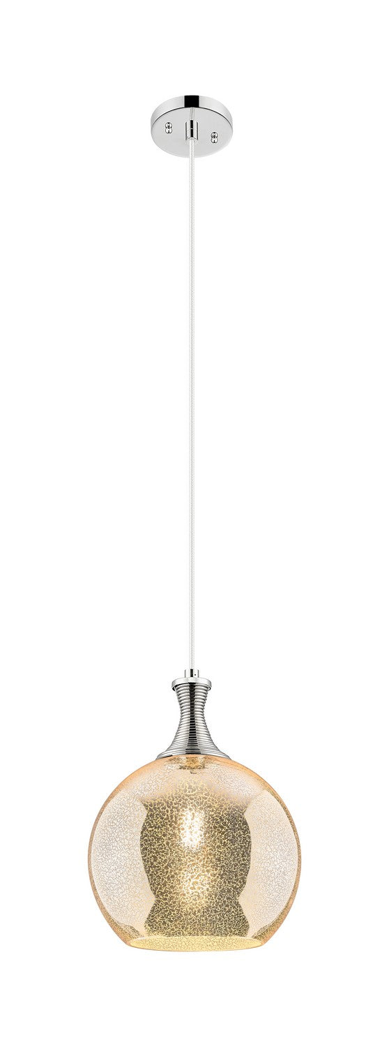Innovations 415-1P-PN-G128-10 One Light Pendant, Polished Nickel