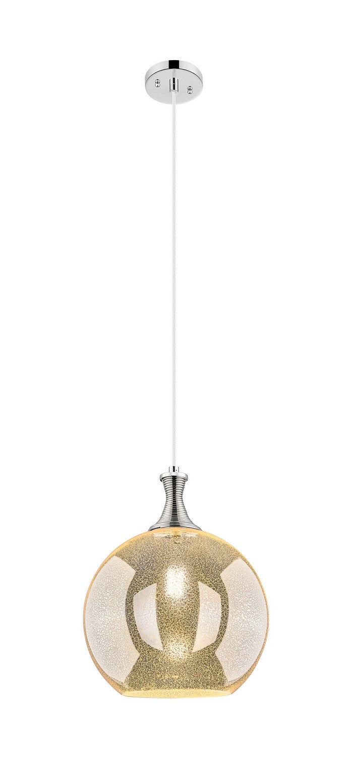 Innovations 415-1P-PN-G128-12 One Light Pendant, Polished Nickel