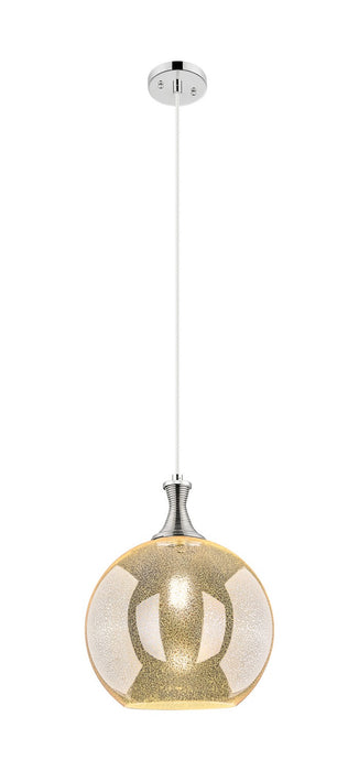 Innovations 415-1P-PN-G128-12 One Light Pendant, Polished Nickel