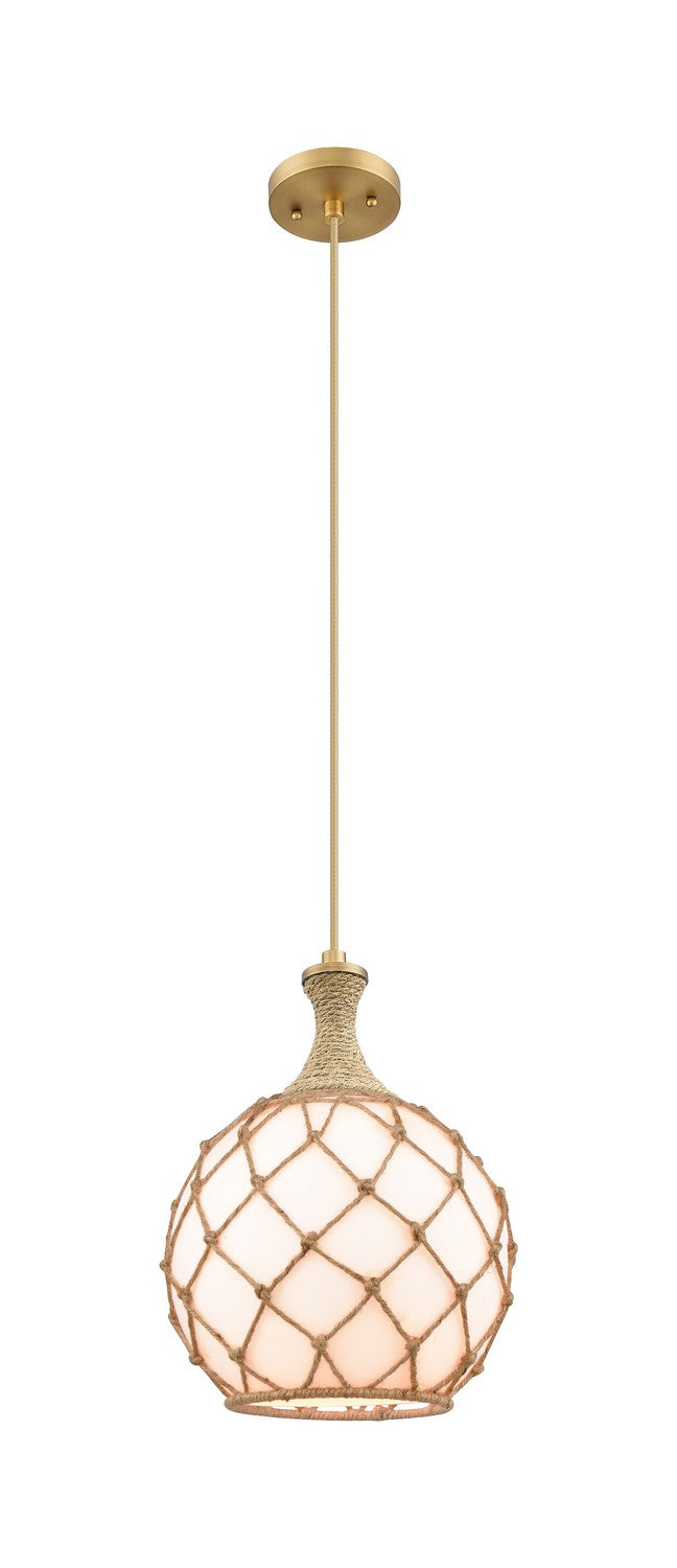 Innovations 415-1PR-BB-G121-10RB One Light Pendant, Brushed Brass