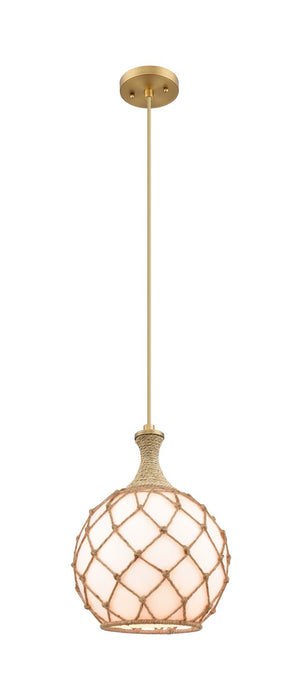 Innovations 415-1PR-BB-G121-10RB One Light Pendant, Brushed Brass
