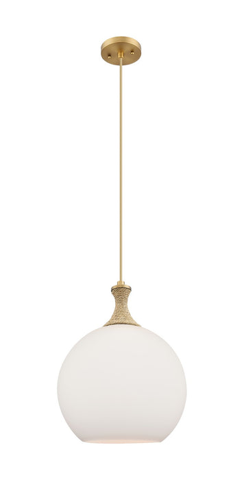 Innovations 415-1PR-BB-G121-12 One Light Pendant, Brushed Brass