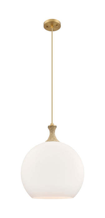 Innovations 415-1PR-BB-G121-14 One Light Pendant, Brushed Brass