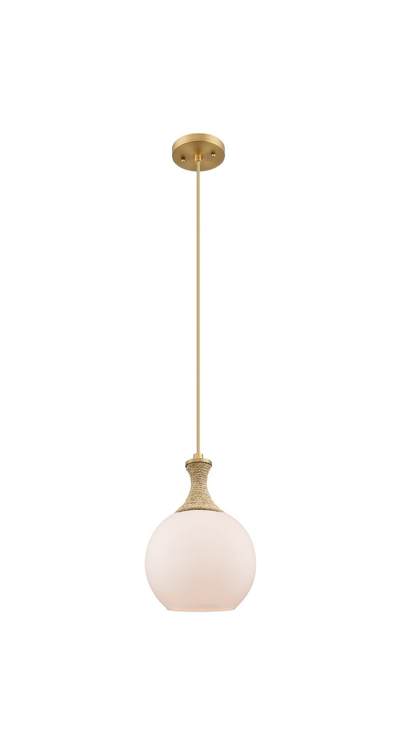 Innovations 415-1PR-BB-G121-8 One Light Pendant, Brushed Brass