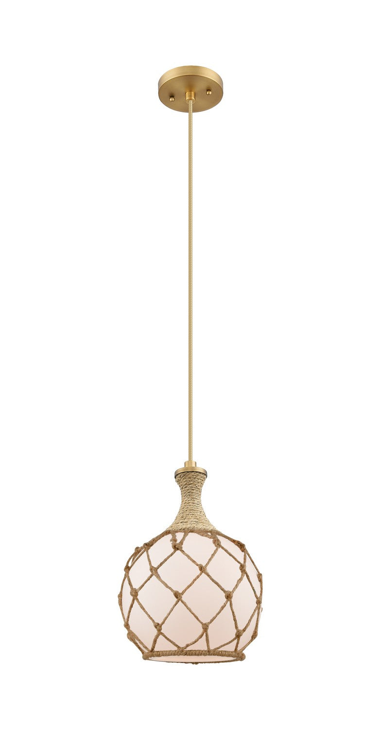 Innovations 415-1PR-BB-G121-8RB One Light Pendant, Brushed Brass