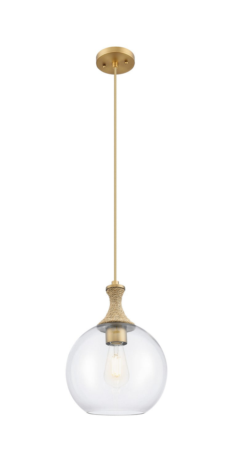 Innovations 415-1PR-BB-G122-10 One Light Pendant, Brushed Brass