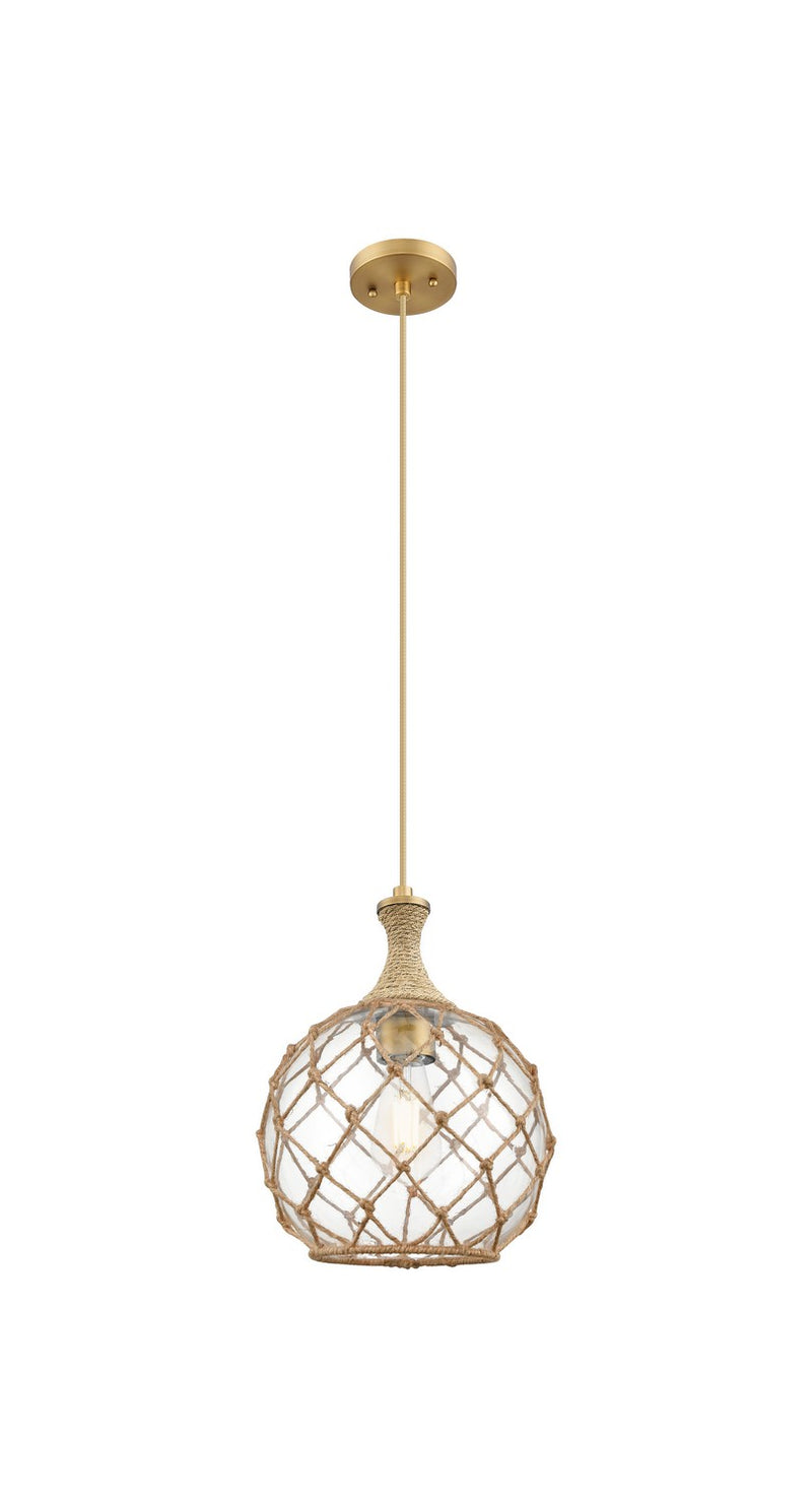 Innovations 415-1PR-BB-G122-10RB One Light Pendant, Brushed Brass